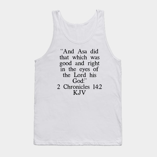 2 Chronicles 14:2 KJV Tank Top by IBMClothing